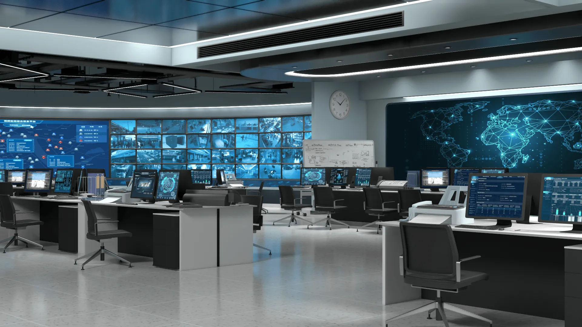 白色简约高科技反诈中心