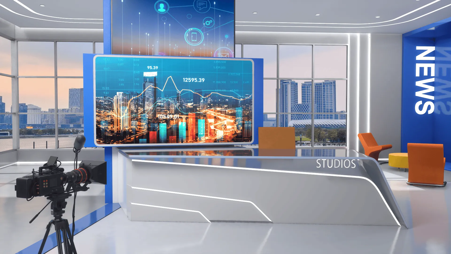 现代都市新闻演播室B