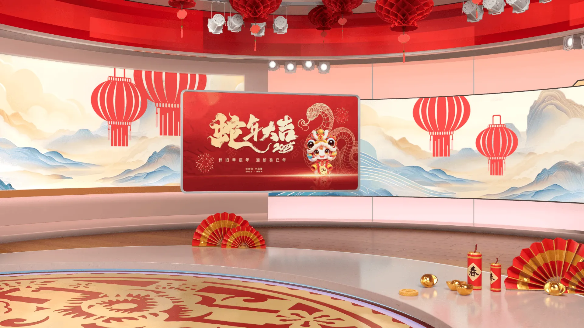 金桂明月银屏悬灯