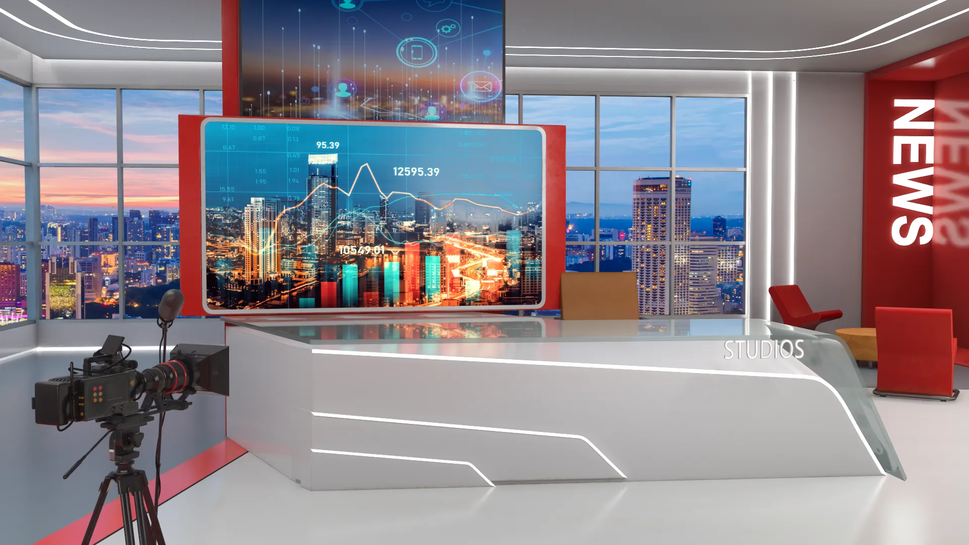 现代都市演播厅